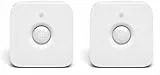 Philips Hue Bewegungsmelder Indoor, Tageslichtsensor für smarte Beleuchtung, automatische Lichtsteuerung bei Bewegung für EIN sicheres Zuhause, weiß (Packung mit 2)
