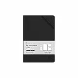 Neosmarpen NeoLab Professionelles Notizbuch mit festem Einband und Memotasche, 250 linierte und leere Seiten, 140 mm x 205 mm (schwarz), kompatibel mit M1, N2, M1+ Smartpens, NC-P0089A