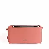 CREATE/TOAST STUDIO XL/Toaster Terrakotta / 6 Leistungsstufen, Krümelschublade, Thermostat, Auftauen, Aufwärmen, 2 breite Scheibenschlitze, 950W