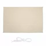 Relaxdays Sonnensegel rechteckig, BxT: 5 x 7 m, wasserabweisend, UV-beständig, mit Spannseilen, Terrasse, Balkon, beige