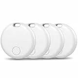 Air Tracker Tags Bluetooth-Artikelfinder, 4 Stück, kompatibel mit Apple Find My App (nur iOS), austauschbarer Akku, IP67 wasserdicht, geeignet für Gepäck, Taschen, Brieftaschen, Rucksäcke, Schlüssel
