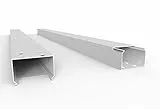 SCOS Smartcosat Kabelkanal (60 x 40 x 2000 mm (5 Stück a 2 m) B x H x L, Weiß/Weiss/Reinweiß) schraubbar PVC Kunststoff, Aufputz für Wand Montage allzweck Kabelleiste, Kabelschacht