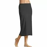 BestSale247 Damen Unterrock ca. 70 cm - Unterröcke Elegantes Unsichtbar Underskirt (Schwarz, L-XL)