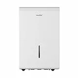 Comfee Luftentfeuchter, 30 L/24 H, Raumgröße ca. 180 M³, 80 M², Intelligenter Entfeuchtermodus, für Wohnung, Bad und Keller, 24 H Timer, Wassertank 3 L, Weiß, MDDP-30DEN7