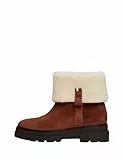 Tommy Hilfiger Damen Faux FUR Suede ROLL-DOWN Boot (FW0FW08158 Stiefeletten, Braun (Cognac Brown), 39 EU