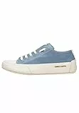 Candice Cooper Rock S-Sneakers aus Leder in Vintage-Optik-Weiß, Weiß-Hellblau 38