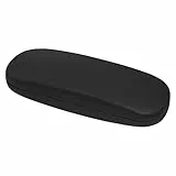 MoKo Hartes Brillenetui, Hardcase Brillenbox KratzfesteSonnenbrillen Lesebrille Hartschale Brillenorganizer mit Weichem Innenfutter und Brillentuch Brillenaufbewahrung für Damen Herren - Schwarz