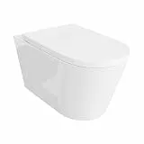 LAVITA Wand-WC Versoni Hänge Toilette Toilettendeckel mit Absenkautomatik & Metallscharniere Toiletten Spülrandlos Hängend Spülsystem TORNADO 2.0 Toilettenbecken Weißer Glanz