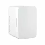 YASHE Mini-Kühlschrank, 10 Liter/12 Dosen, kleiner Kühlschrank für Schlafzimmer, AC/DC-Thermoelektrik-Kühler und -Wärmer für Hautpflege, Getränke, Büro, Wohnheim, Auto, White