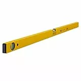 STABILA Wasserwaage Type 70, 120 cm, leichtes Alu-Profil, 1 Horizontal-Libelle, 1 Vertikal-Libelle, Made in Germany