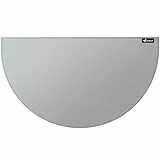 FLASLD Feuerfeste Kaminmatte 61×104cm Halbrunder Herdteppich Schützt Böden vor Funken Glut, Grau
