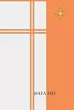 Data File: Sci-Fi Themed 6-9 Inch 140 page Notebook/Journal Grey and Orange Cover