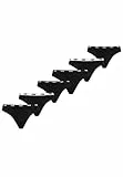 Puma Damen Unterwäsche Unterhosen 6 String Thong (2x3) im Vorteilspack (Black, M)