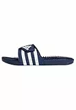 adidas Unisex Adissage Slides, Dark Blue / Cloud White / Dark Blue, 44.5 EU