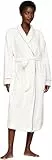 Tommy Hilfiger Damen Bademantel Fleece Robe mit Taschen, Weiß (Ivory), L