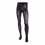 MSemis Herren Strumpfhose Männer Lang Unterhose Pantyhose Unterwäsche Sexy Strumpfhose Leggings Pants Hosen Transparent Nylon Strumpfhose Schwarz XL