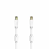 Hama Antennen-Kabel, Koax-Stecker - Koax-Kupplung, vergoldet, 7,5 m, 100 dB