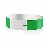 Vicloon Einlassbänder, 100 Stück Event Armbänder, Partybänder, Wasserdicht, Armbänder 19 x 255mm, Eintrittsbänder zur Kontrolle und Sicherheit bei Veranstaltungen und Events, für Partys(Grün)
