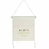 Papierdrachen Geschenktasche zum Aufhängen - Wanddekoration aus Stoff inkl. Holzstab für Kinder - Tasche für Geschenke zum Geburtstag - bunt - alternative Geschenkverpackung