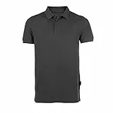 HRM Premium Herren Heavy Polo Shirt, Dunkelgrau, Gr. L - 100% Baumwolle, Basic Polohemd Bis 60°C Waschbar - Hochwertige & Nachhaltige Workwear