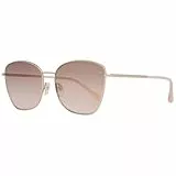 Ted Baker Sunglasses Damen Ariel Sonnenbrille, Gold (Rose Gold/Brown), 59