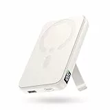 Eissix Power Bank,Kompatibel mit Magsafe PowerBank, PD 22.5W USB-A Ausgabe,Kabelloses Tragbares Ladegerät mit Typ-C-Eingang und -Ausgang,LED-Anzeige für iPhone 15/14/13/12/Pro/Pro Max