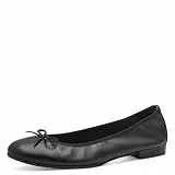Tamaris Damen Klassische Ballerinas, Frauen Ballerinas,TOUCHit-Fußbett,Lifestyle,modisch,klassisch,Nieten,Schleifen,schwarz,Rose,Black,38 EU