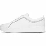 Fitflop Damen Rally Crystal-Trim Leather Sneakers Sneaker, Urban White, 39 EU