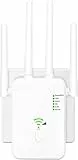 WLAN Verstärker, 1200Mbit/s WLAN Repeater, 5G & 2.4G Dualband Ultraxtender WiFi Verstärker mit LAN anschluss, WPS, Kompatibel mit 99% Standard-WiFi Routern, Deckt bis zu 9200Sq.ft und 35 Geräte