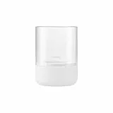 blomus Windlicht -Calma- | Kerzenhalter aus hochwertigem Beton und Glas | Farbe Lily White | Größe S | 10L x 10B x 14H cm | Indoor