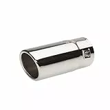 Simoni Racing Auspuffblende Rund/Schräg Edelstahl - Ø65xL145mm - Anschluß -34-57mm