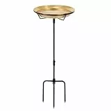 HRAYLTOP Stehende Vogel Bad Vogel Feeder Schüssel mit 29.1 Zoll Eisen Ständer mit Abnehmbarer Außendekoration für Garten Hinterhof Patio und Deck für das Anziehen von Vögeln