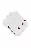 Champion Unisex Basics 3pk Sneaker Socken, Weiß, 39-42 EU
