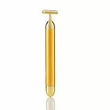 InnovaGoods - Hochfrequenz-Gesichtsmassagegerät T-Vibe, 6000 v.p.m. Anti-Aging Vibrationen, Fördert Cremes & Seren Aufnahme, Entspannt Gesichtsmuskeln, Gold, Metall