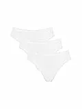 Sloggi Damen Unterhose 24/7 Cotton Lace Tai , Baumwolle, Spitzen-Optik, 3-Pack, 42, Weiß