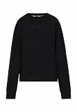 DreiMaster Vintage Damen Sweatshirt Langarm Rundhals Freizeit, XXL, Schwarz