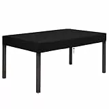 Dokon Tischplatte Abdeckung Wasserdicht Gartenmöbel Schutzhülle Winddicht UV-Beständiges Robustes Oxford-Gewebe Tischplattenhülle, Schutzhülle für Gartentisch, Rechteckig (150x90x15cm) - Schwarz