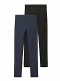 NAME IT Jungen NKFVIVIAN 2P Legging L NOOS 13205781, Dark Sapphire/Packed with BLAC, 146/152