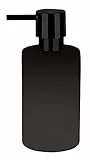 Spirella Seifenspender Tube | mit Edelstahlpumpe | Flüssigseifen-Spender | Porzellan | 300ml | Langliebig und Robust | matt schwarz, Keramik, Noir Mat
