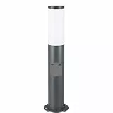 MONZANA® Außenleuchte Edelstahl 50cm E27 Fassung IP44 Wetterfest Garten Wegeleuchte Gartenleuchte Strom Beleuchtung Draußen Outdoor Terrasse Anthrazit