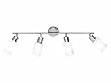 RL LIVE YOUR LIGHT Reality Leuchten Deckenleuchte Mars R80014007, Nichel Opaco/Bianco, 4 x E14