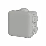 Schneider Electric Mureva Box Abzweigdose, Aufputz, 5 Stück, 7 Tüllen Durchmesser 20mm, IP55, grau, Artikelnummer ENN05032
