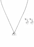 Purelei® Seashore Schmuck-Set – Vergoldete Kette & Ohrringe mit Süßwasserperlen & Muschelanhängern, maritim inspiriert, elegantes Design (Silver)