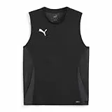 PUMA Unisex Teamgoal Sleeveless Jersey Fußballtrikot, Puma Schwarz-puma, Weiß, Flach, Dunkelgrau, M EU