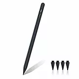 Varkda Stylus Stift kompatibel mit Apple iPad 10/9/8/7/6 Generation, Air 3/4/5, Pro 12.9'/11'/13', Mini 5/6, Schwarz Stift für iPad 2X Schnellladung, Palm Rejection, Magnetisch