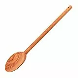 Fackelmann Kochlöffel rund 30 cm OLIVE, Löffel aus Holz, Design-Küchenhelfer aus Oliven-Holz, robust und mit unverkennbarer Maserung (Farbe: Braun), Menge: 1 Stück