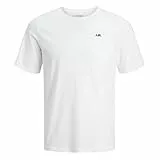 JJ REBEL Herren Jrebrebel Logo Tee Crew Neck Noos T-Shirt, Weiß, XL EU