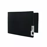 AfitLulu Geldbörse Herren Klein mit3 Kartenfächer, 1 ID-Fenster, 1 Bargeld-Fach, PU-Leder Portmonee Schlank Geldbeutel Bifold Brieftasche für Männer Geschenk (Schwarz)