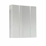 trendteam smart living - Monte - Spiegelschrank - Weiß - Zeitloser Spiegelschrank 3-türig - (BxHxT) 60 x 74 x 18 cm - Badschrank mit 9 Fächern und 6 verstellbaren Einlegeböden - Kratzfest