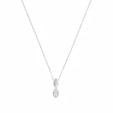 Amor Kette mit Anhänger für Damen, Sterling Silber 925, mit Zirkonia, 45 cm, silber, Geschenkidee, kommt in Schmuck Geschenk Box, 2100171